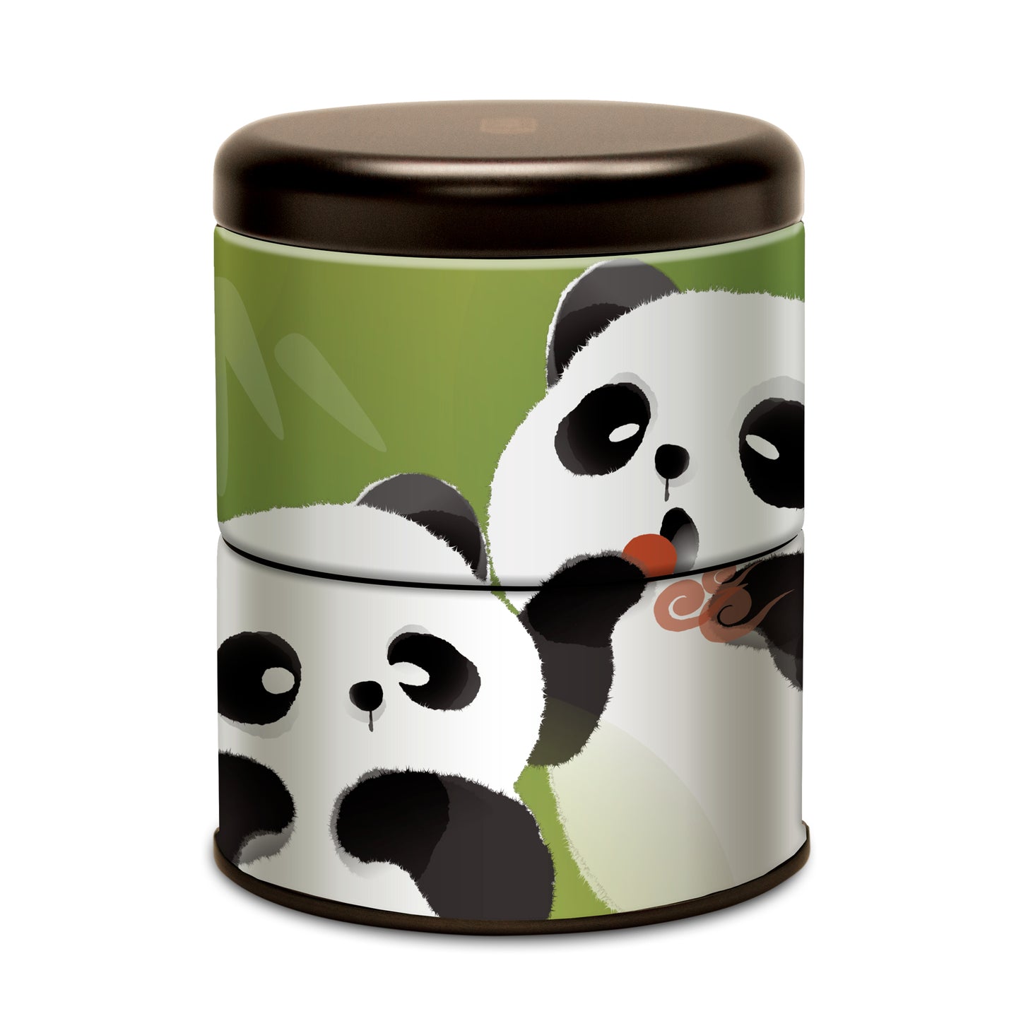 Double Deck Mini Panda Green Tin 熊貓雙層綠罐