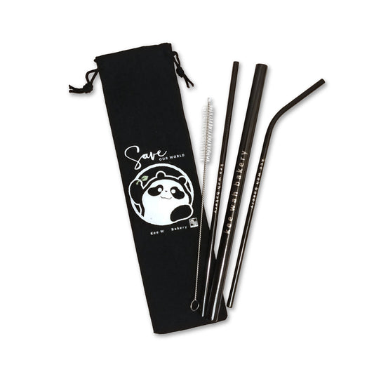 Free Panda Gift Stainless Straw set