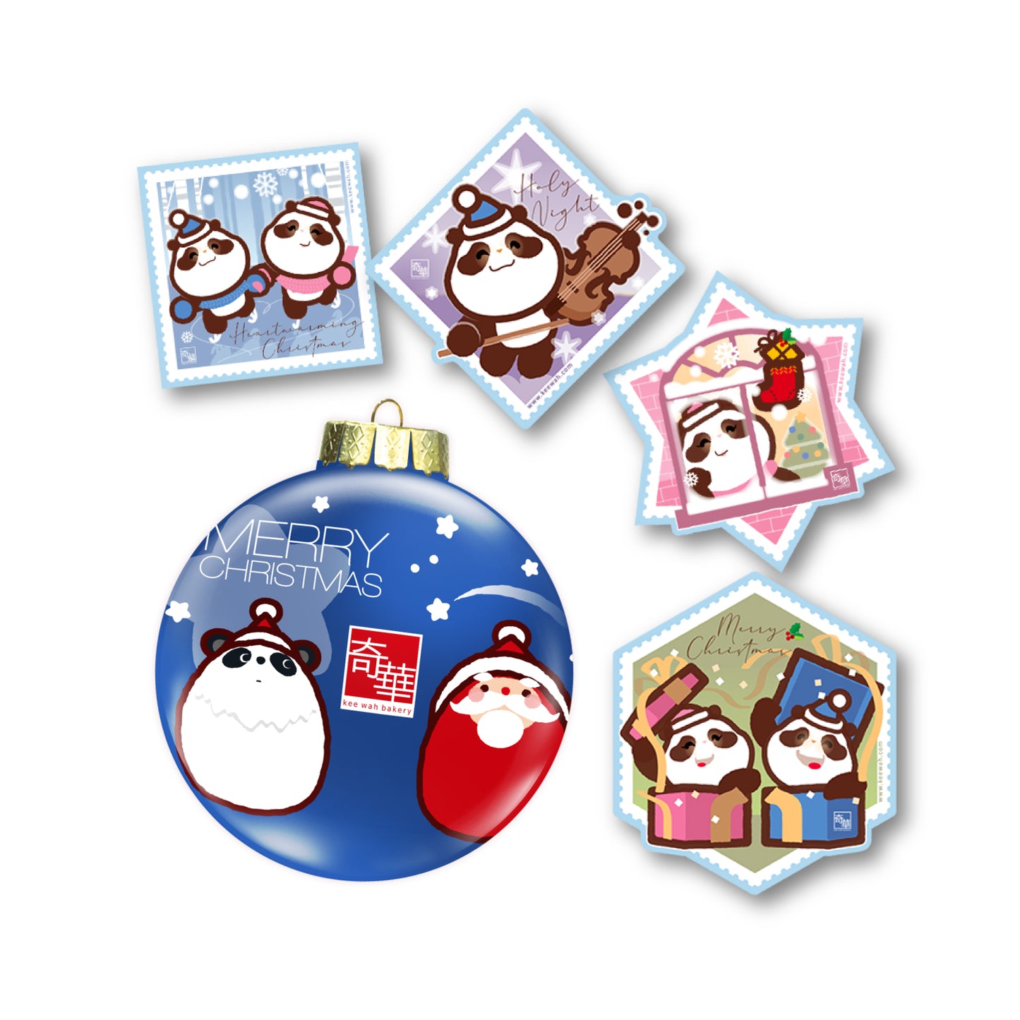 Panda Sticker + XMAS Ornament - OXM1