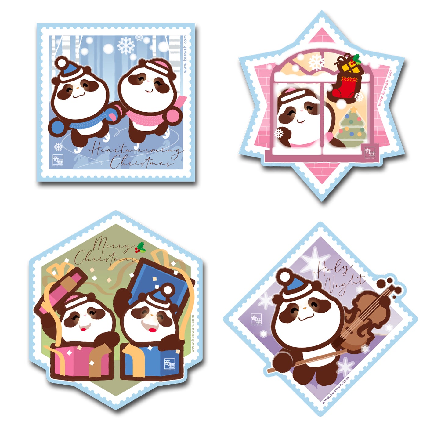 聖誕熊貓貼紙 – Exclusive Xmas Panda Stickers