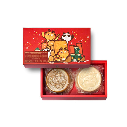 [HK] 2024 Dragon & Panda Mini Pudding Set (Grandma+Coconut) 熊貓龍年孖裝年糕禮盒