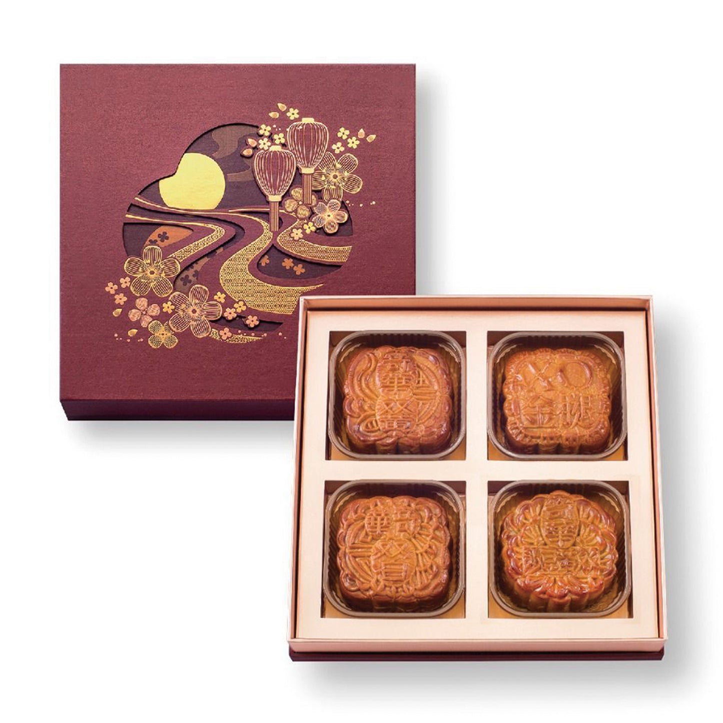 Quadrangle Mooncake Gift Box (Four Moon) 四合月月餅禮盒