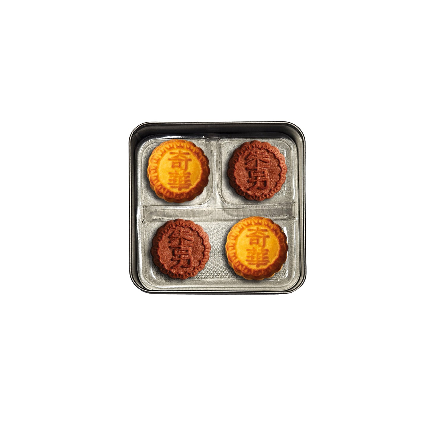 [US] Petit Custard Mooncake pair (Original + Chocolate) 雙味玲瓏奶皇盒(4PC)(原味 + 朱古力)