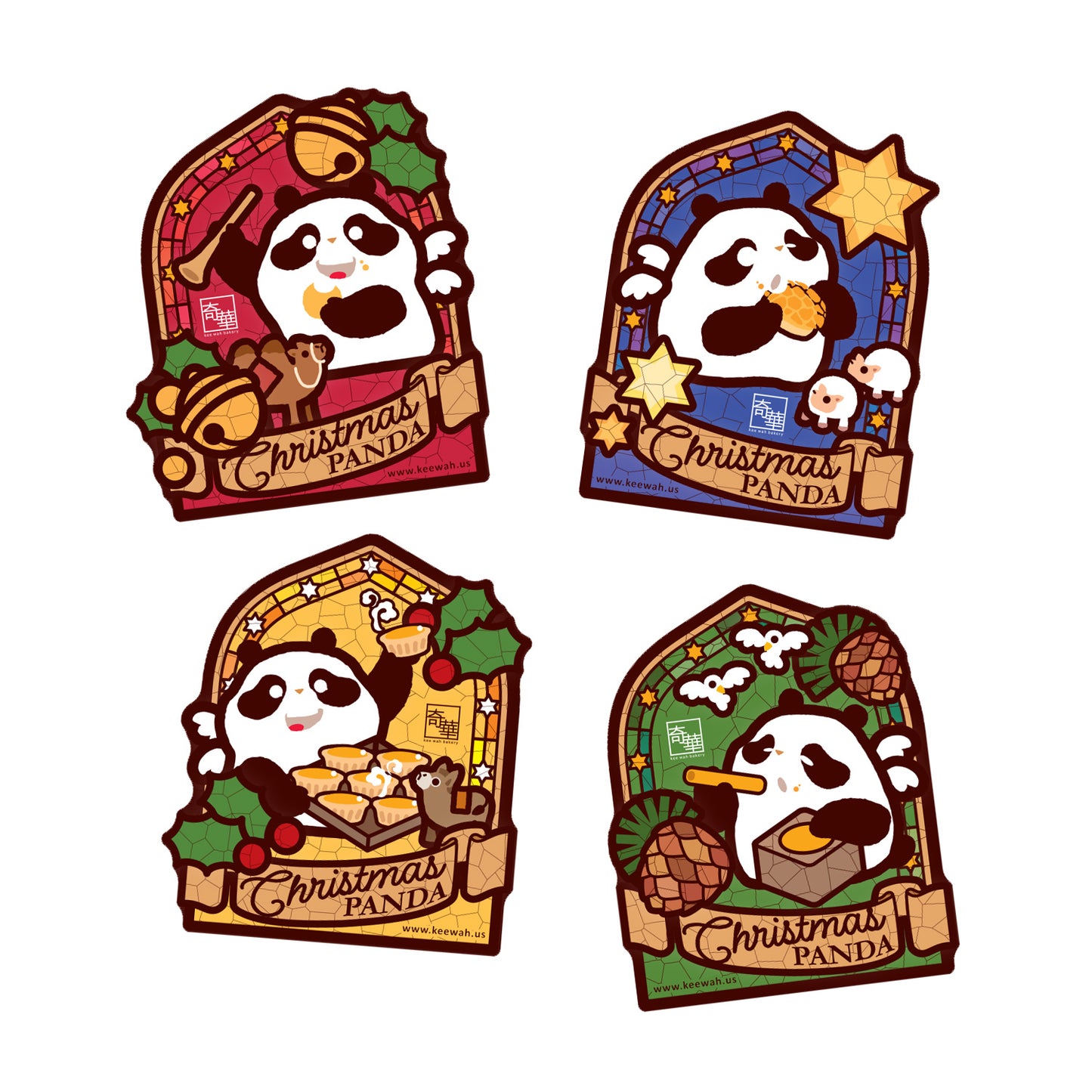 Kee Wah  Stickers Collection – Christmas Sticker 2025 Set of 4