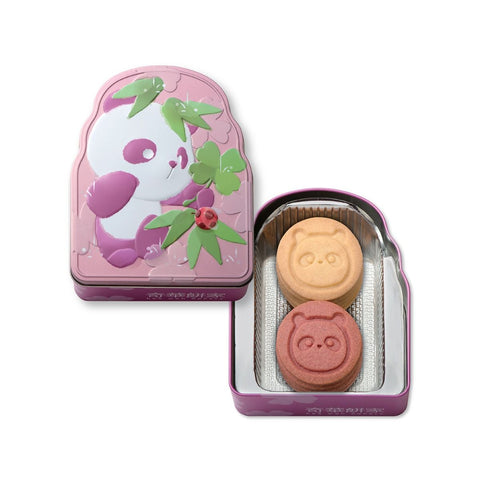 [HK] PINK PANDA BABY COOKIES GIFT BOX  熊貓BB曲奇禮盒(牛油曲奇、士多啤梨曲奇) 粉紅色