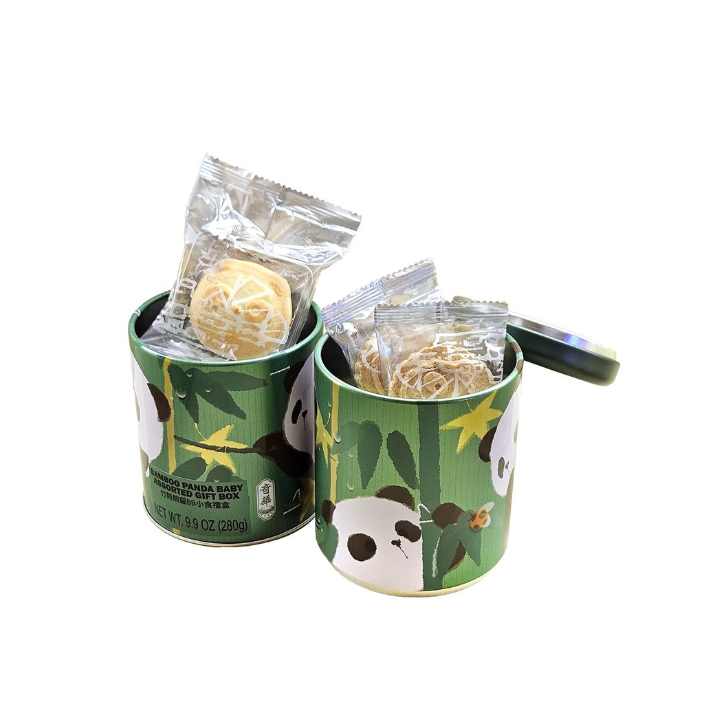 [HK] BAMBOO PANDA BABY ASSORTED GIFT BOX 竹筒熊猫BB小食禮盒(杏仁餅、鳳梨金酥 )