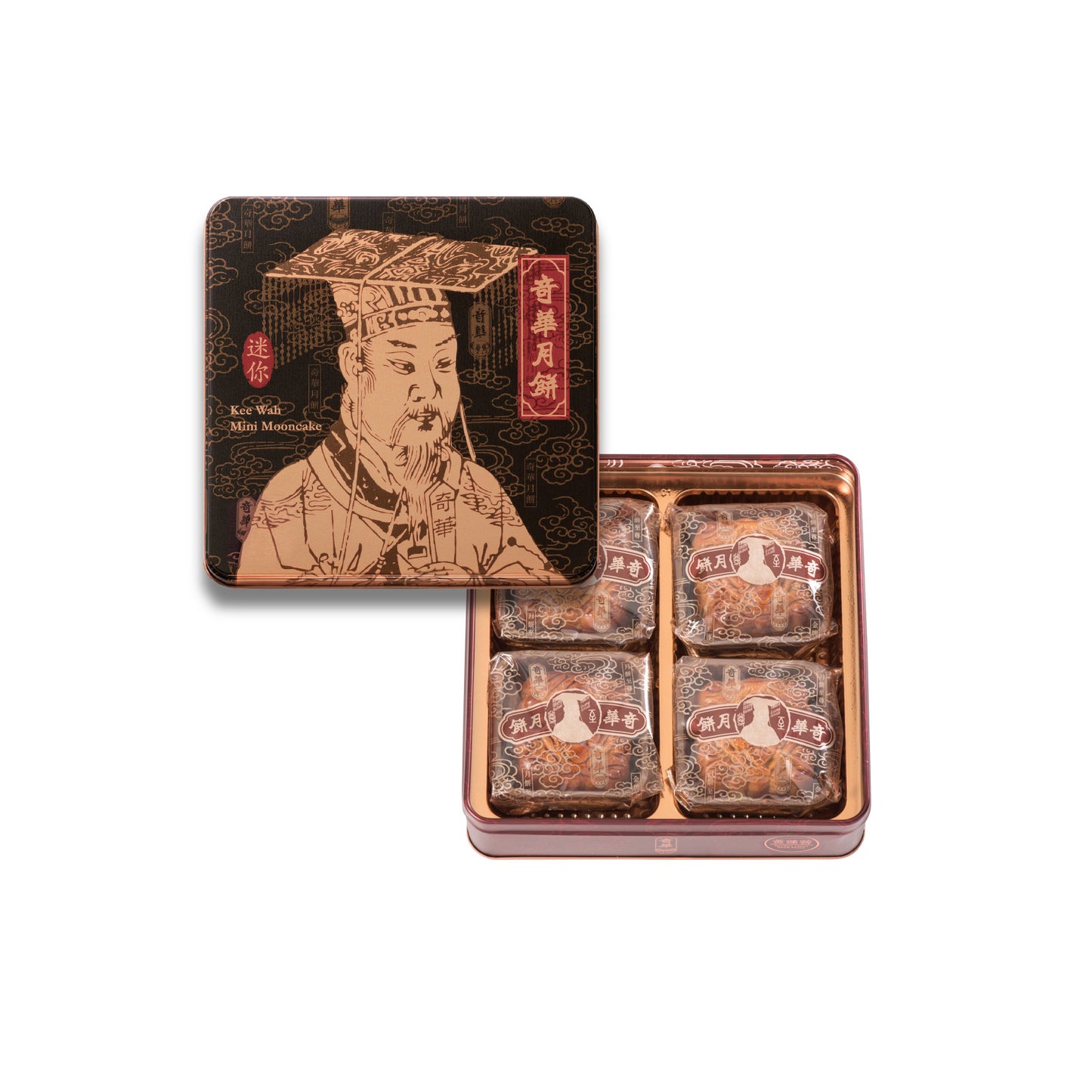 Classic Set 經典套裝 (Special Assorted Mini-4 pc Gift Pack 特別精緻迷你綜合 + 2025 Kee Wah Canvas Tote 最新熊貓白色帆布袋+ Piggy Basket 豬籠餅)