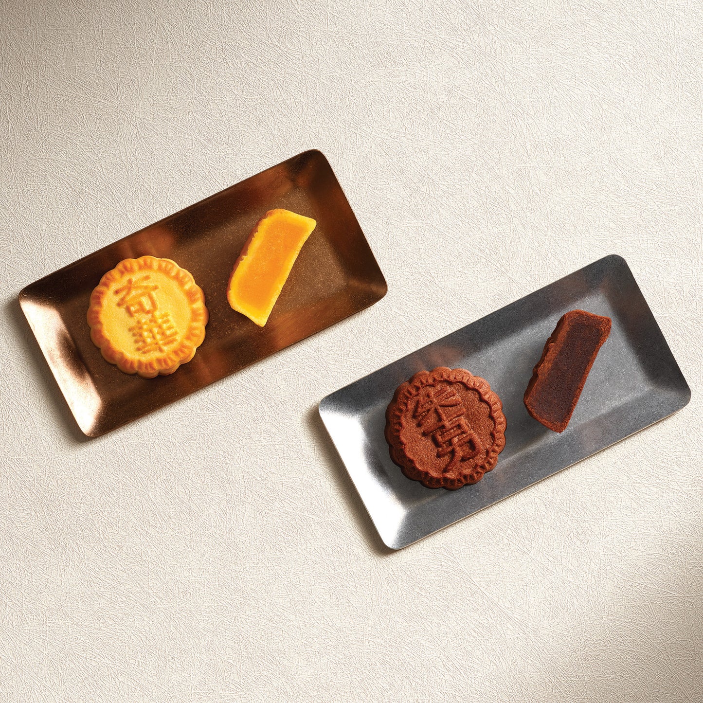 [US] Petit Custard Mooncake pair (Original + Chocolate) 雙味玲瓏奶皇盒(4PC)(原味 + 朱古力)