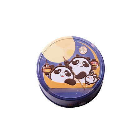 (CB) Cutie Panda Yolk Custard Moon Cakes Gift Tin (2pc) 趣緻熊貓奶黃小罐
