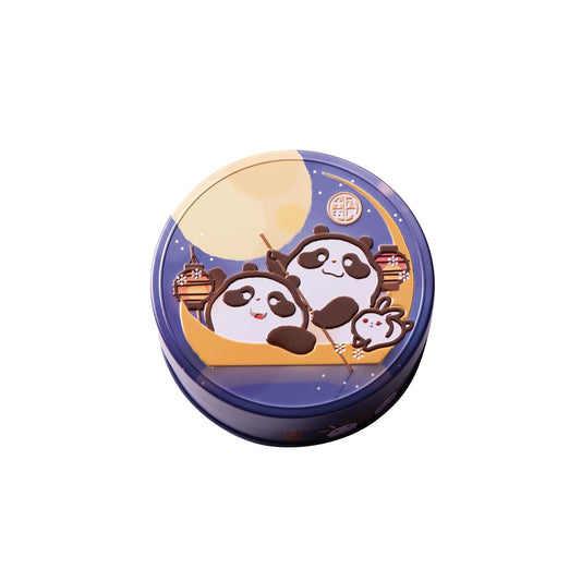 Cutie Panda Yolk Custard Moon Cakes Gift Tin (2pc) 趣緻熊貓奶黃小罐