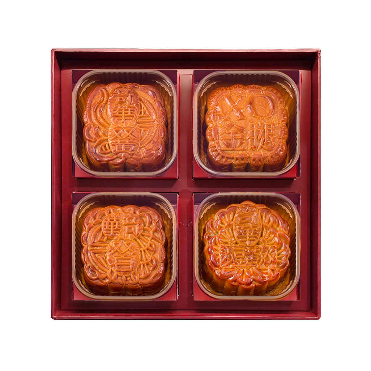 Red Bean Paste Mooncake Gift Box - 4 Pack by Kee Wah Bakery | Goldbelly