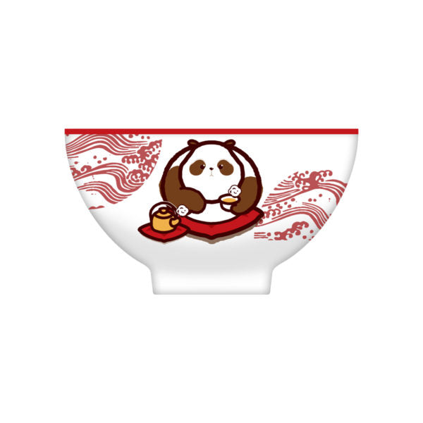 [NEW EXCLUSIVE] Panda Ceramic Rice Bowl SET of 4 (red) 奇華熊貓陶瓷碗一套四隻(紅色）